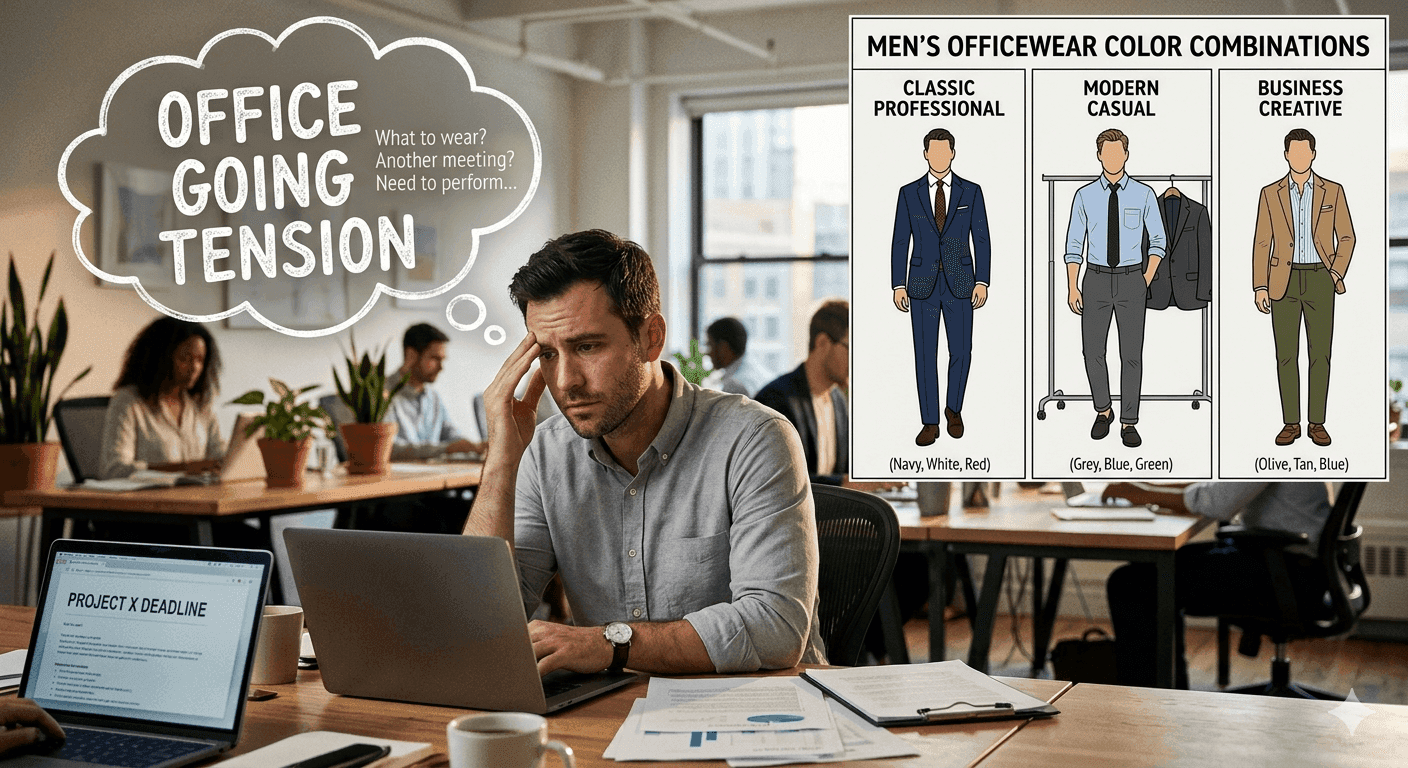 10 Outfit Color Combinations for Men's Office Wear in 2026