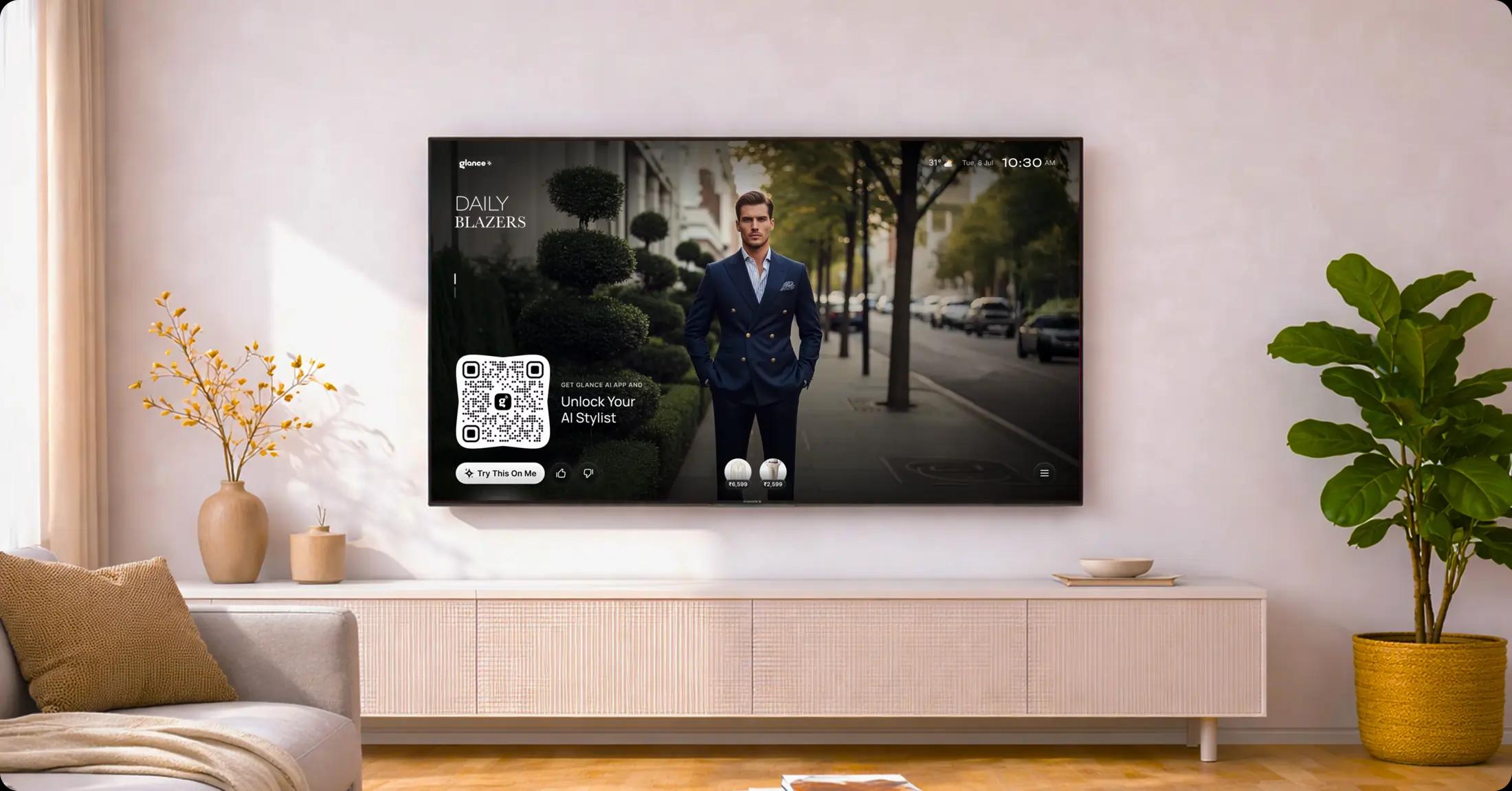 Glance AI Ambient Screens on TV