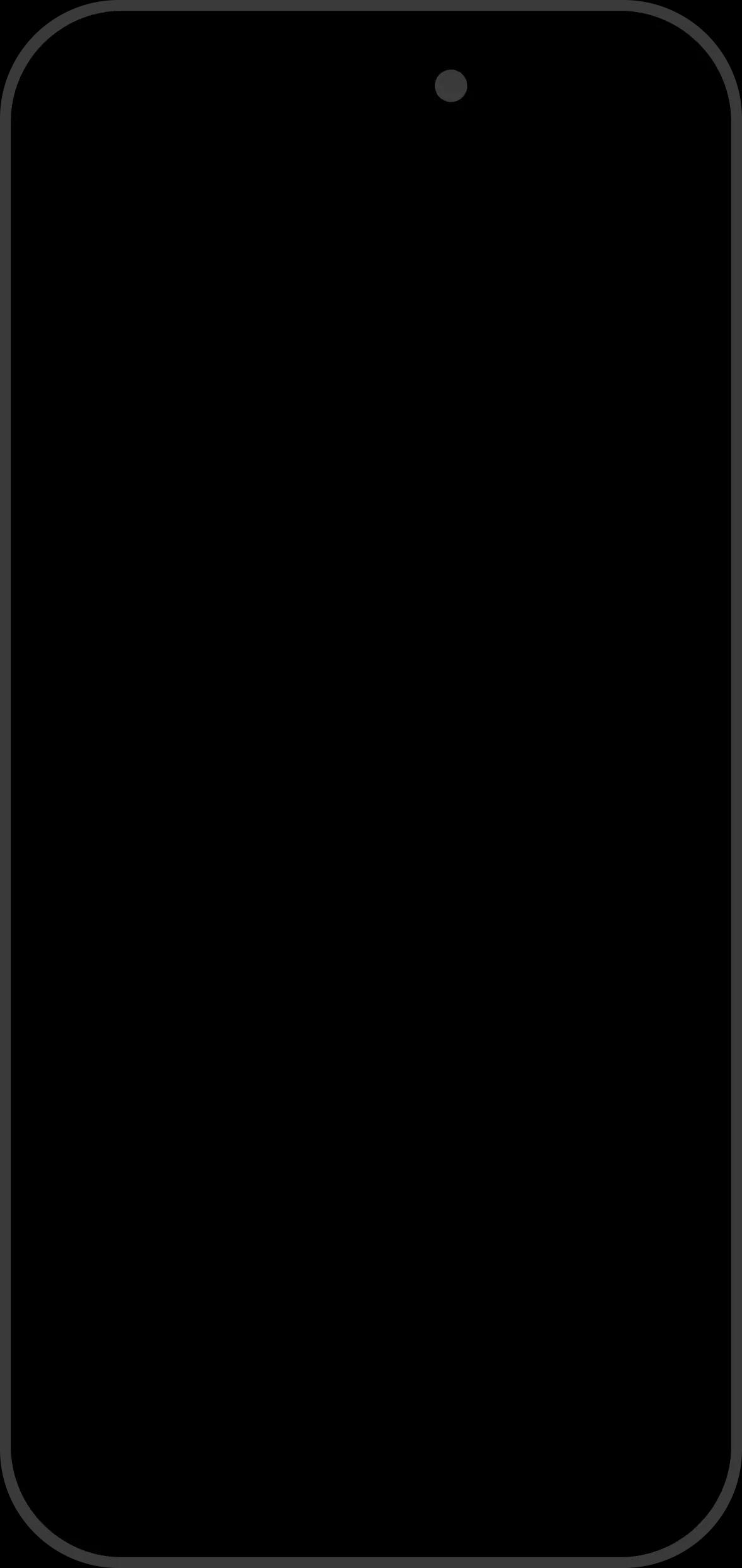 Mobile phone frame showing Glance interface