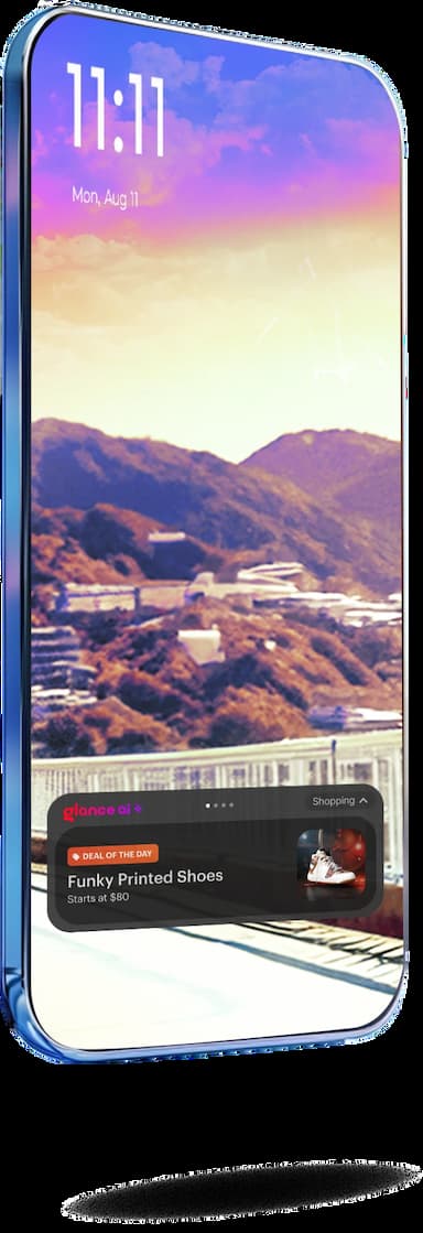left mobile screen